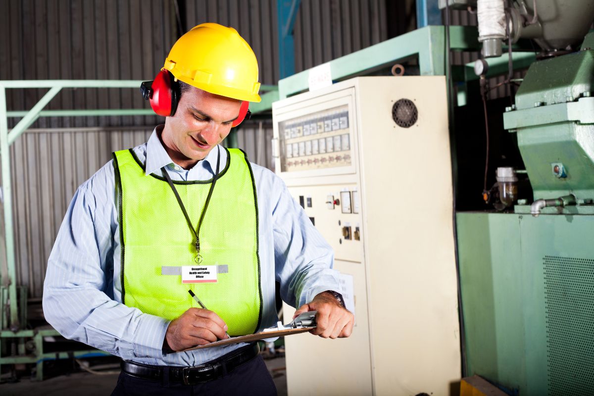 Engineer carrying out an electrical maintenance