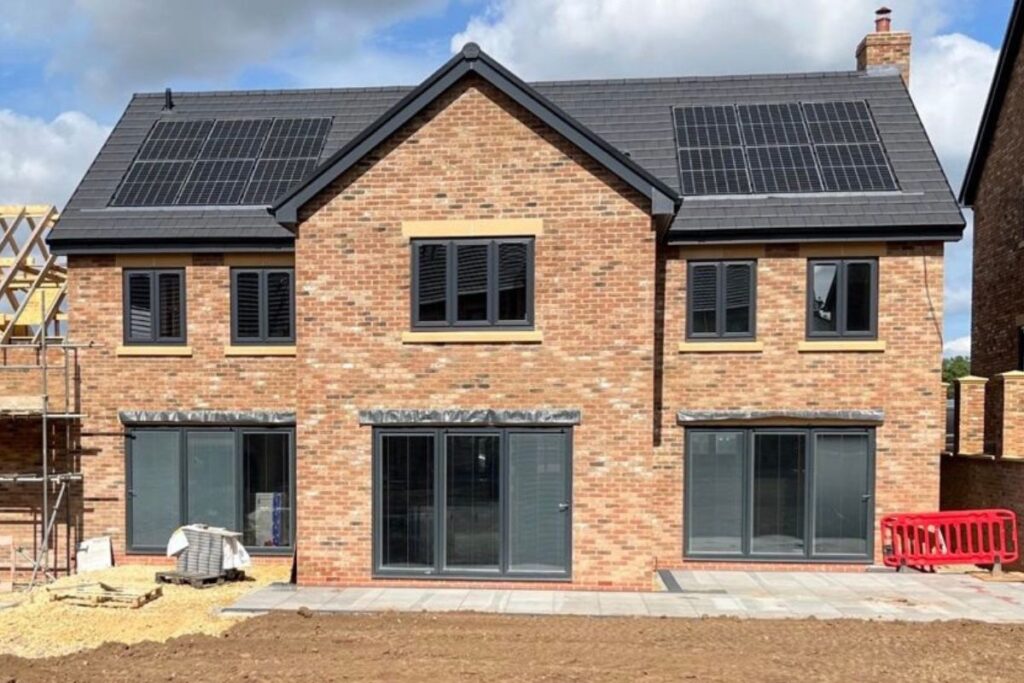 Solar Panels Installed in a New Build